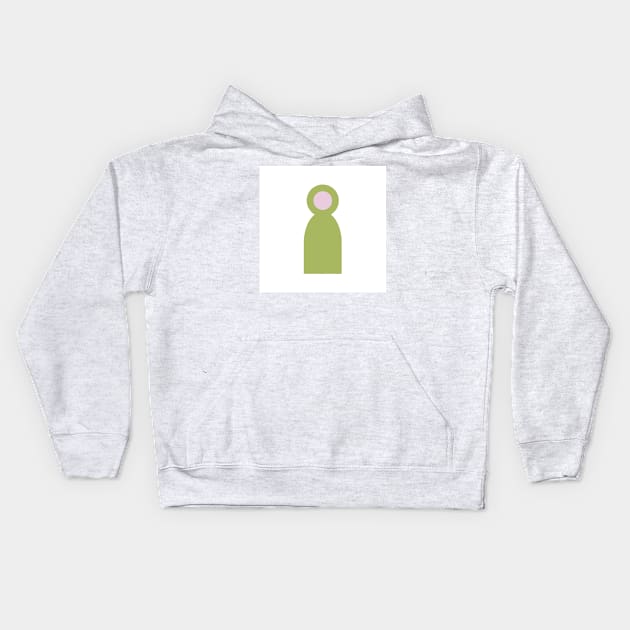 Green people person Kids Hoodie by Jonesyinc